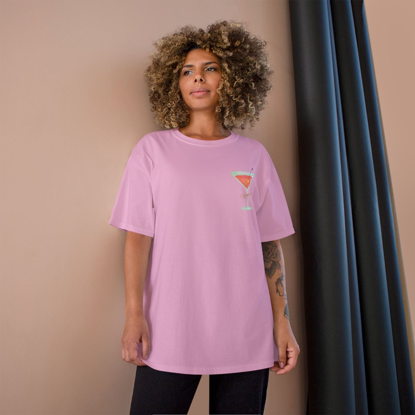 Golden Hour Martini Champion T-Shirt - Stylish Cocktail Vibes