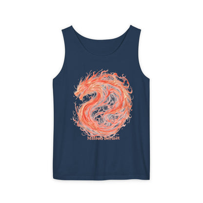 Men’s Dragon Graphic Tank Top - Summer Vibes & Festival Ready