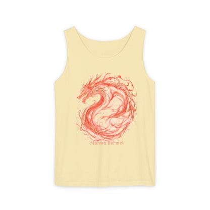 Men’s Dragon Graphic Tank Top - Summer Vibes & Festival Ready