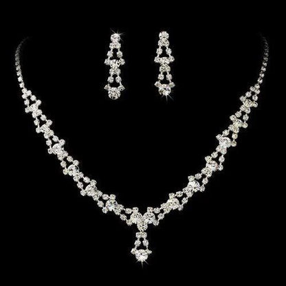 Bridal Wedding Jewelry Set Crystal Rhinestone