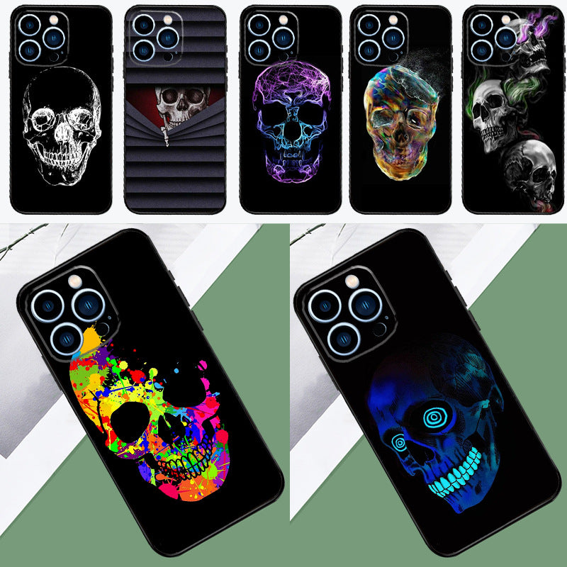 Cool Ghost Skull Face Phone Case - Durable, Shockproof, Stylish iPhone Case for Protection