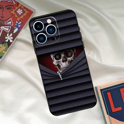 Cool Ghost Skull Face Phone Case - Durable, Shockproof, Stylish iPhone Case for Protection