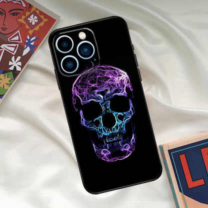 Cool Ghost Skull Face Phone Case - Durable, Shockproof, Stylish iPhone Case for Protection