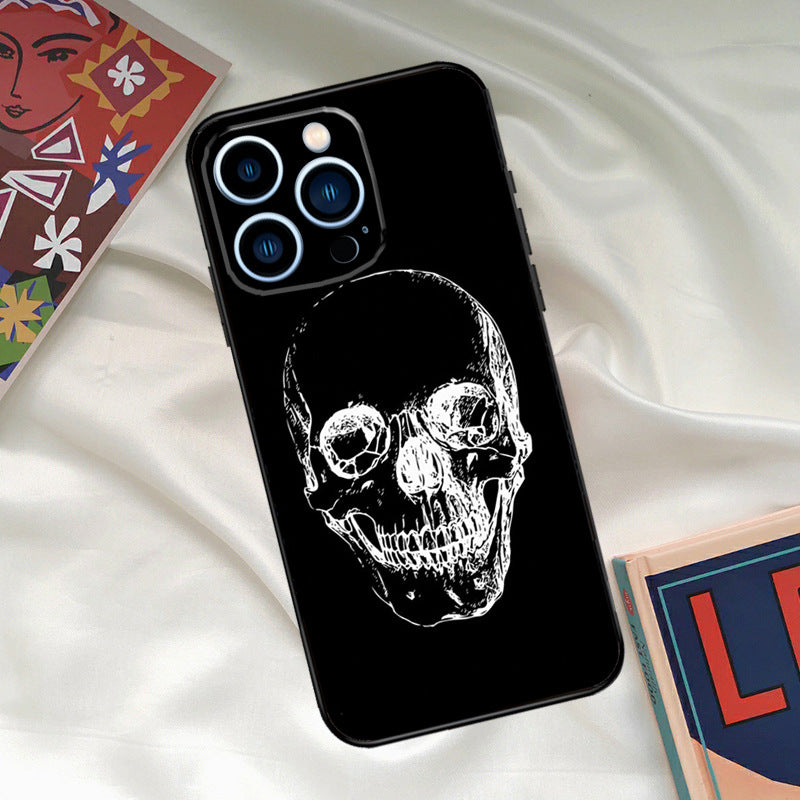 Cool Ghost Skull Face Phone Case - Durable, Shockproof, Stylish iPhone Case for Protection