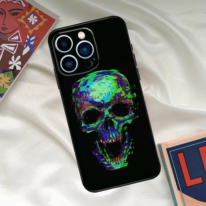 Cool Ghost Skull Face Phone Case - Durable, Shockproof, Stylish iPhone Case for Protection