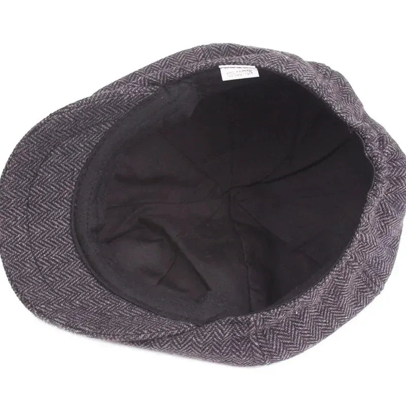 Men’s Vintage Newsboy Cap – Stylish Golf & Driving Hat for All Seasons