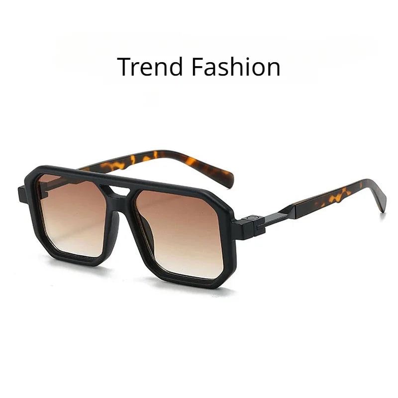 Vintage Fashion Sunglasses – Square Retro Shades for Men