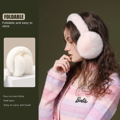 Soft Plush Ear Warmer Winter Warm Earmuffs for Women Men Fashion Solid Color Earflap Outdoor Cold Protection Ear-Muffs Ear Cover