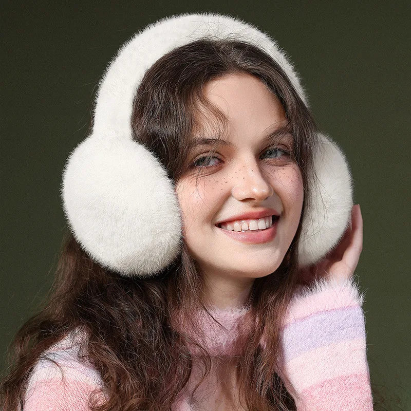 Soft Plush Ear Warmer Winter Warm Earmuffs for Women Men Fashion Solid Color Earflap Outdoor Cold Protection Ear-Muffs Ear Cover