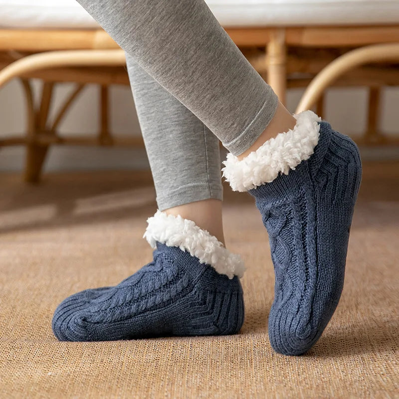 Fall and Winter Floor Socks Home Warm Women Men Socks Snow Socks Sleep Carpet Socks Slippers Socks Men Non-Slip Yoga Socks 2024