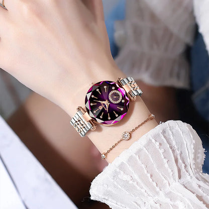 Luxury Elegant Women's Wristwatch – Waterproof Stainless Steel Quartz Watch, Simple Casual Dress Design