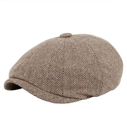 Men’s Vintage Newsboy Cap – Stylish Golf & Driving Hat for All Seasons