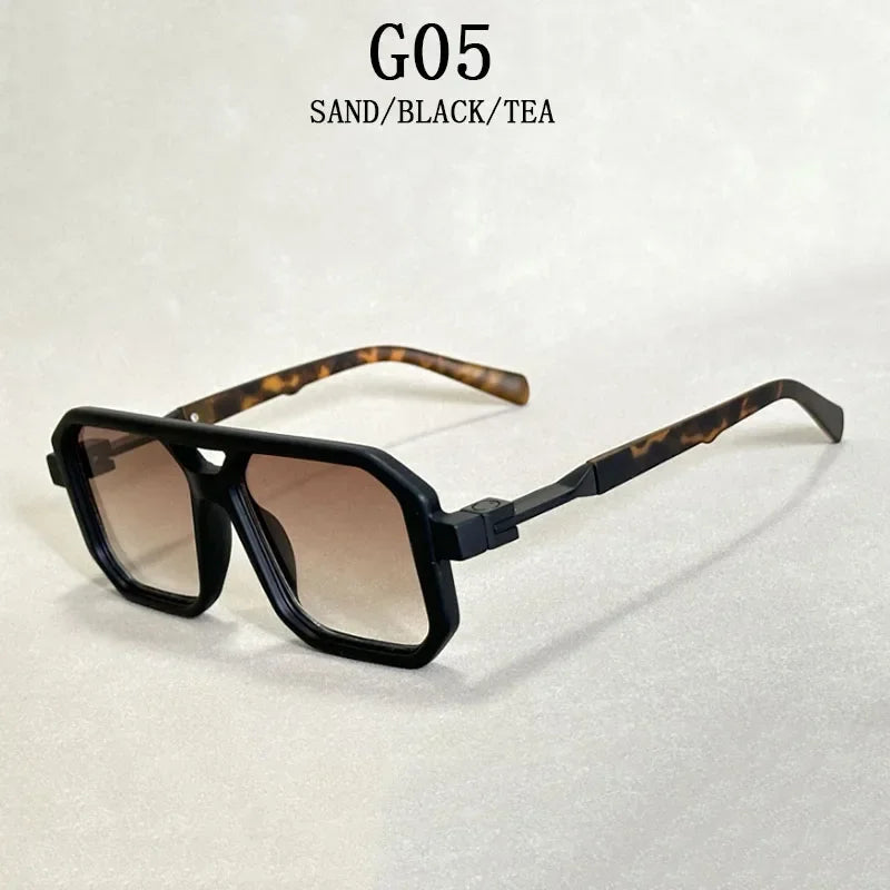 Vintage Fashion Sunglasses – Square Retro Shades for Men