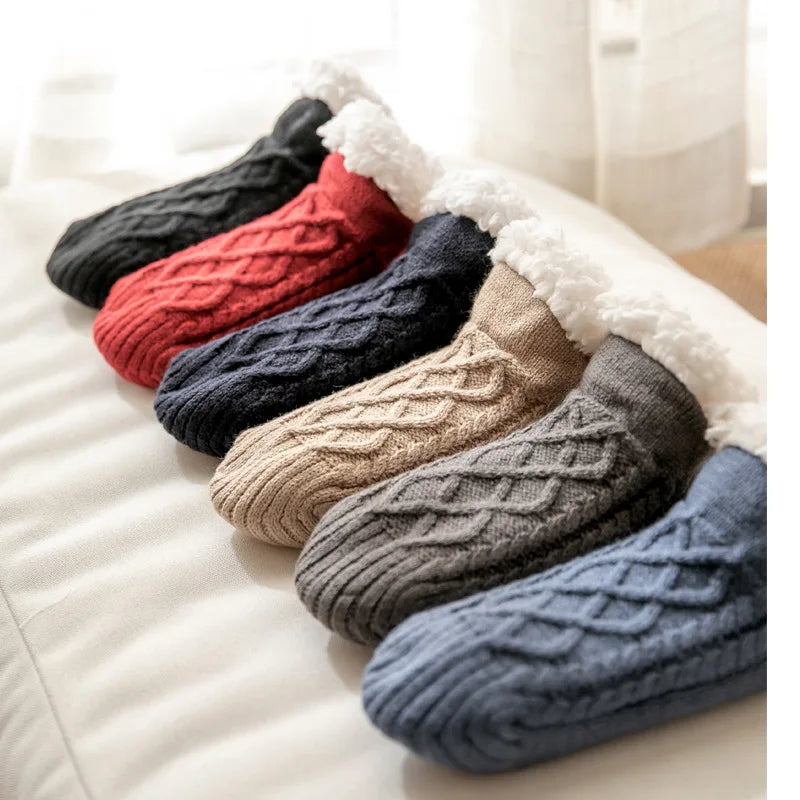 Fall and Winter Floor Socks Home Warm Women Men Socks Snow Socks Sleep Carpet Socks Slippers Socks Men Non-Slip Yoga Socks 2024