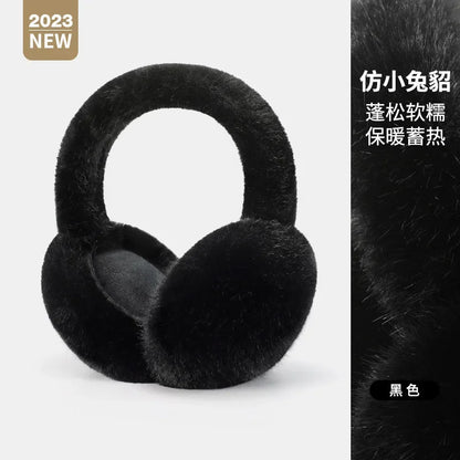 Soft Plush Ear Warmer Winter Warm Earmuffs for Women Men Fashion Solid Color Earflap Outdoor Cold Protection Ear-Muffs Ear Cover