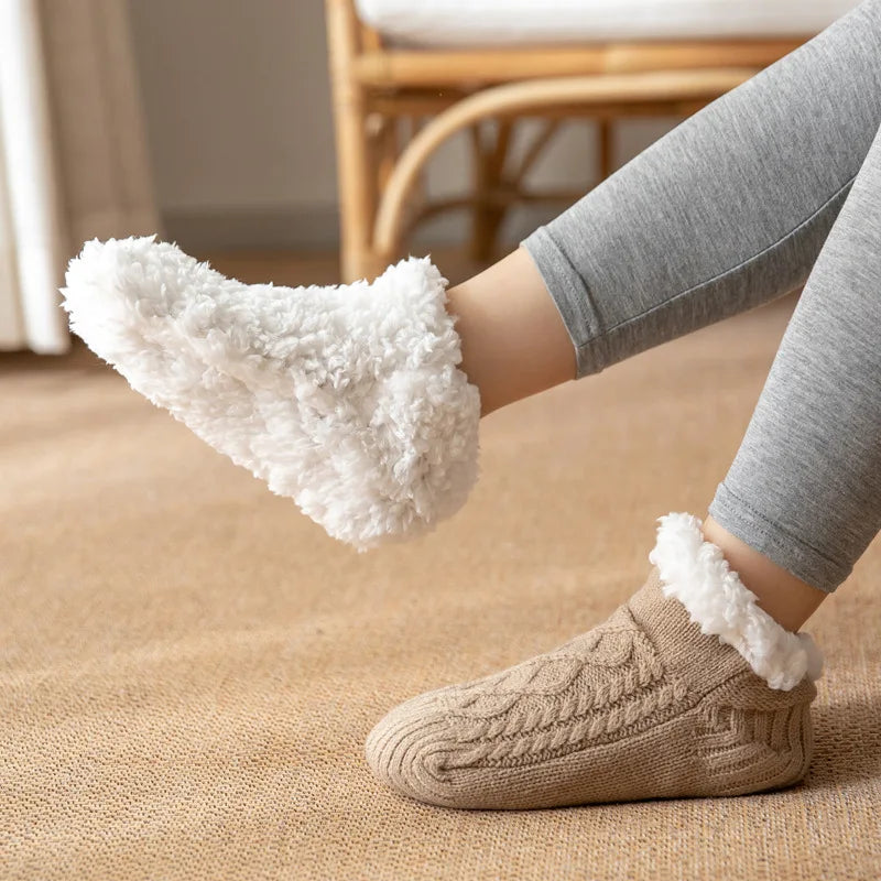 Fall and Winter Floor Socks Home Warm Women Men Socks Snow Socks Sleep Carpet Socks Slippers Socks Men Non-Slip Yoga Socks 2024