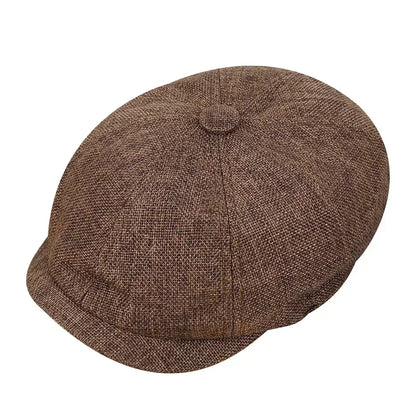 Men’s Vintage Newsboy Cap – Stylish Golf & Driving Hat for All Seasons