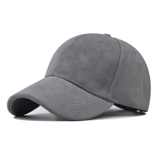 Casual Baseball Cap – Suede Snapback Hat for Men , Autumn Winter Outdoor Hat