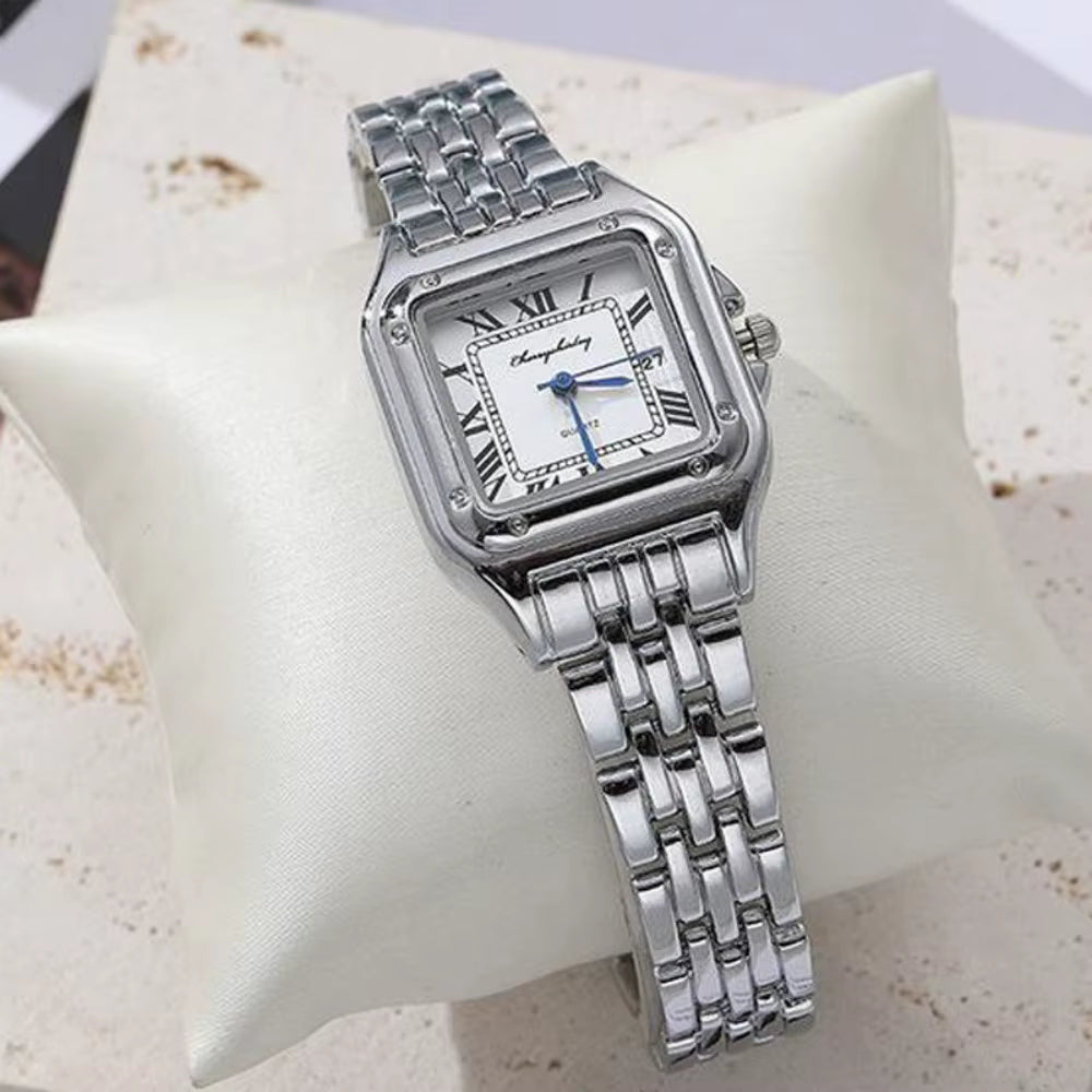 MAYZHISU Fashion Women Watch Calendar Stainless Steel Luxury Ladies Quartz Watches Business Female Clock Bracelet Wristwatch