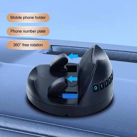 Head-Up Car Phone Mount | 360° Rotating Anti-Slip Dashboard Holder for 4-7 Inch Smartphones