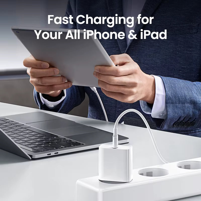 PD 20W USB-C Fast Charger for Apple iPhone 15 Pro Max, 14, 13, 12 Mini, 11, XS, XR, 8 Plus – Quick Charging Power Adapter with Cable for iPhone Accessories