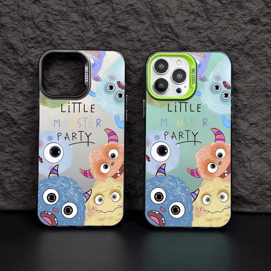 Cartoon Cute Little Monster Family Phone Case - Fun & Creative Protective Case for iPhone