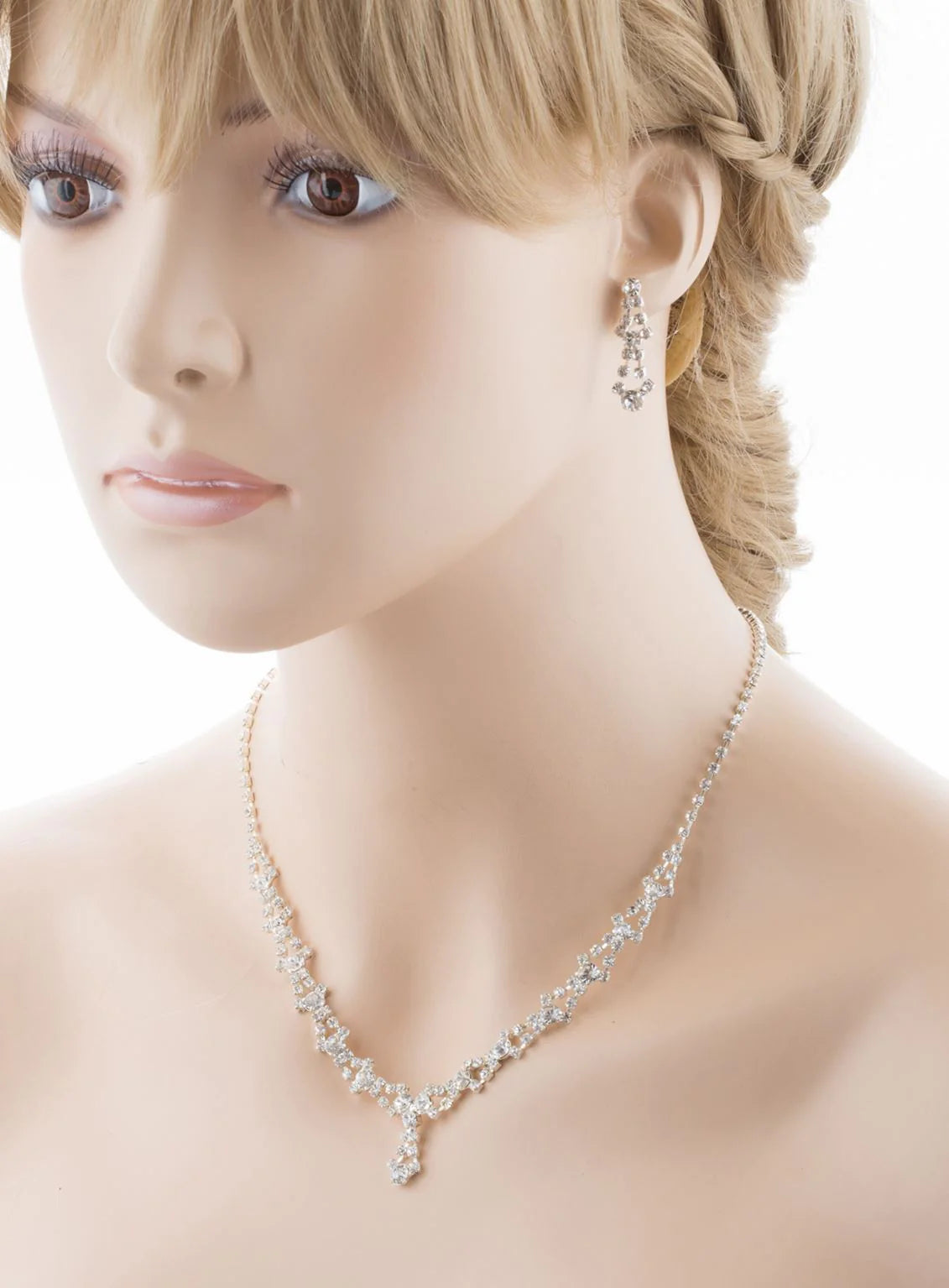 Bridal Wedding Jewelry Set Crystal Rhinestone