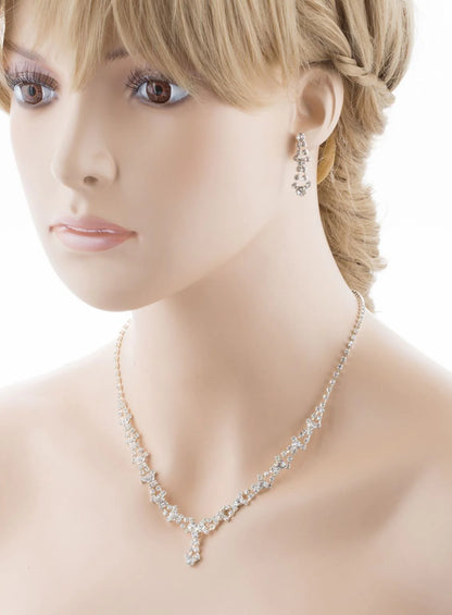 Bridal Wedding Jewelry Set Crystal Rhinestone