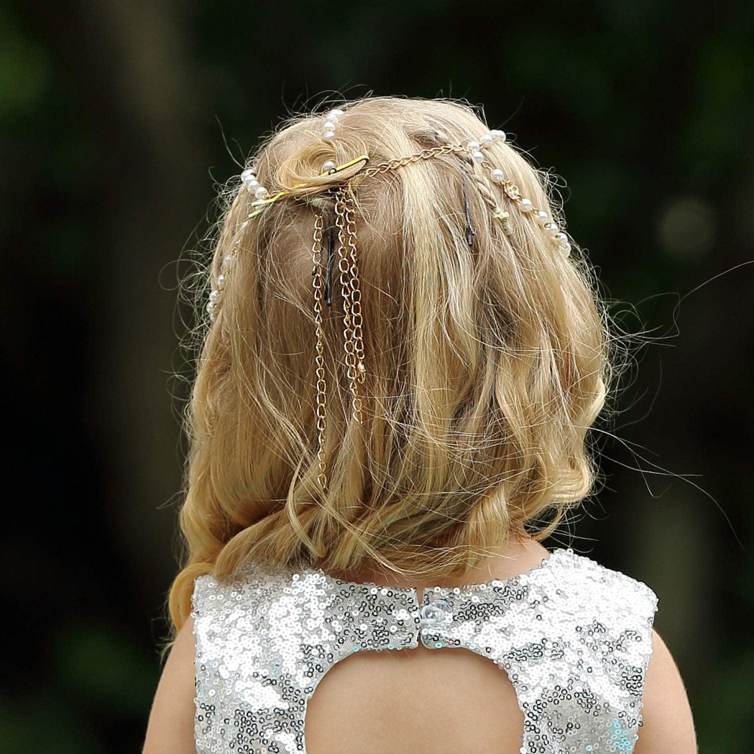 Golden Princess Headband for Little Girls – Hair Chain for Birthday, Wedding & Party Dress Up 